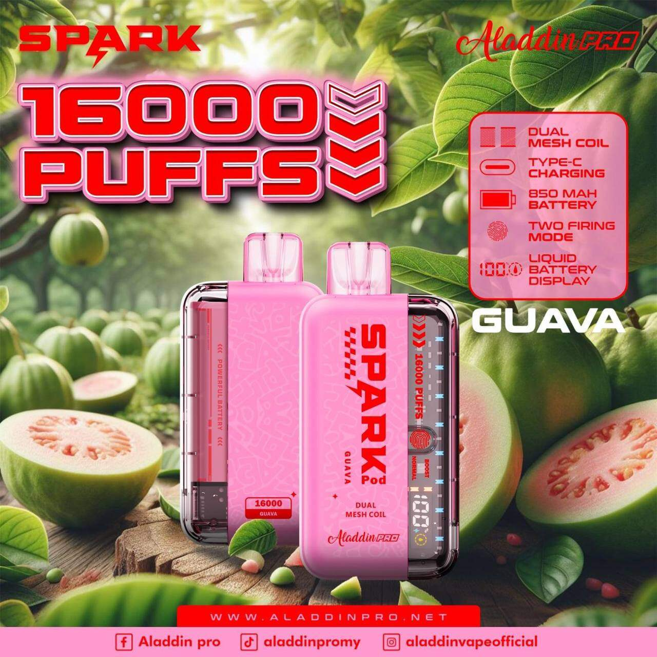 ALADDIN PRO SPARK 16000 PUFF DISPOSABLE