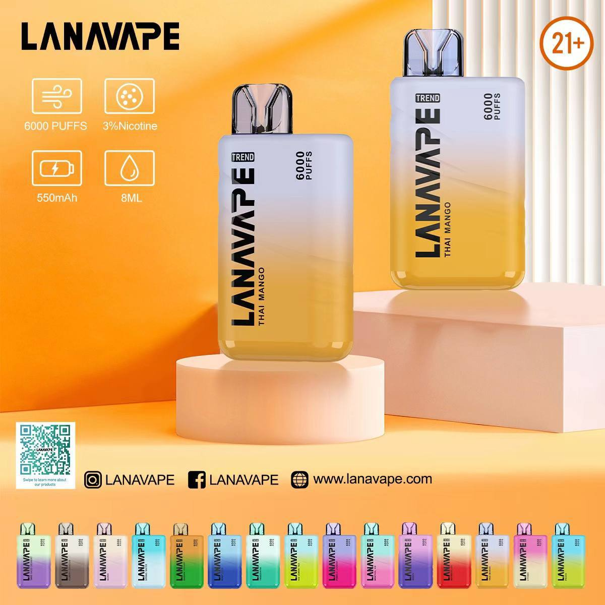 LANA TREND 6000 PUFF RECHARGEABLE DISPOSABLE