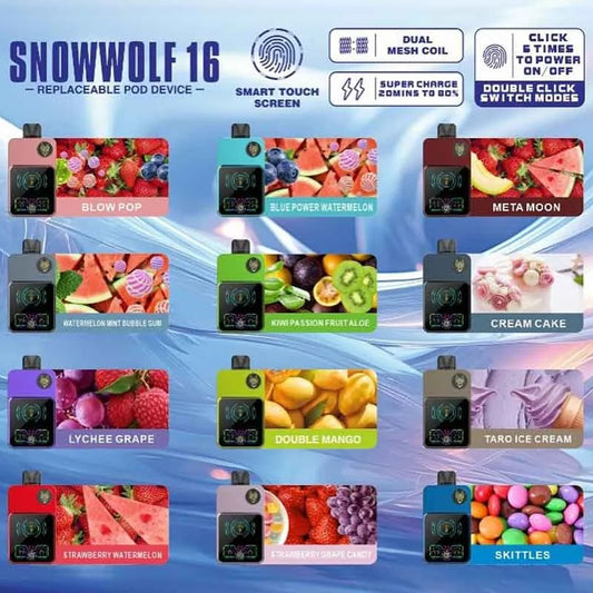 SNOWWOLF 16000 PREFILLED POD